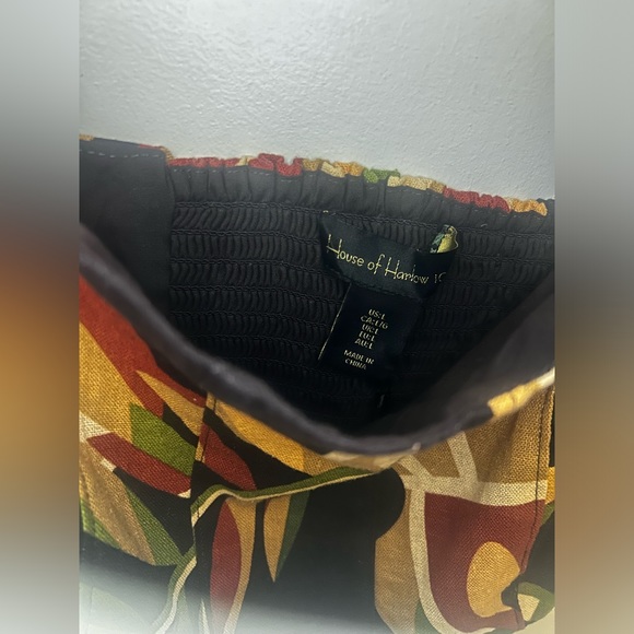 HOUSE OF HARLOW Linen Blend Smocked Crop Top - NWT - Picture 4 of 4